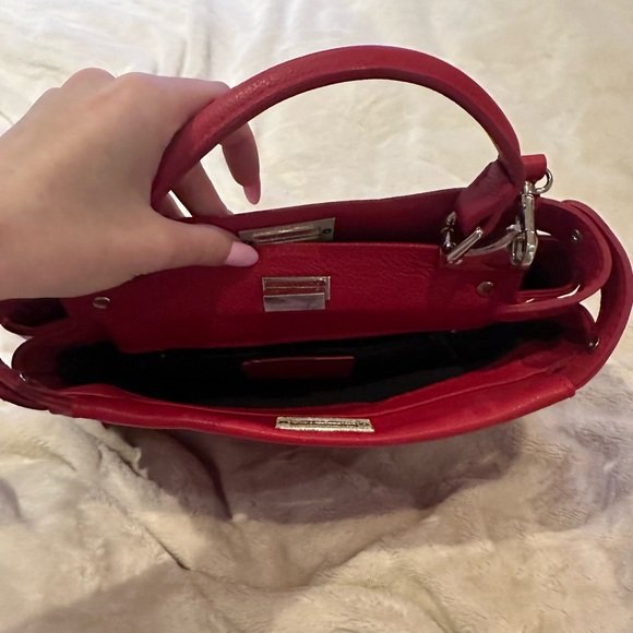 Deep Red Medium Size Bag Lavorazione Artigianale (real leather) from Italy - Picture 4 of 7